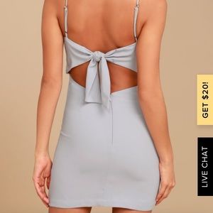 BRAND NEW: Lulus Toast to Life Grey Mini Dress